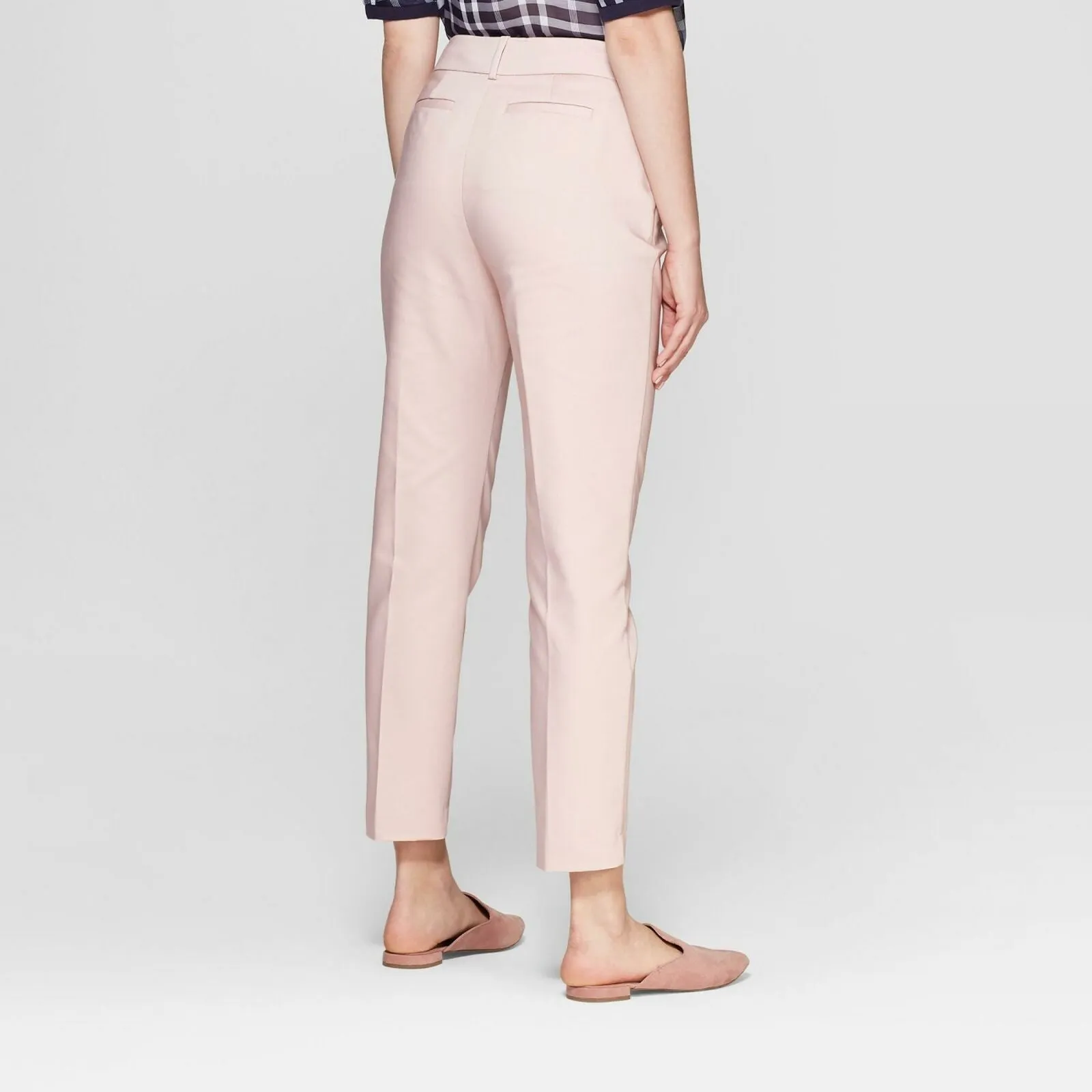 A New Day Women's Mid Rise Straight Leg Slim Ankle Pants