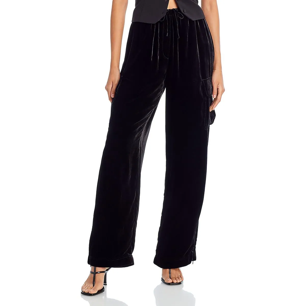 Alexander Wang Womens Velvet Drawstring Cargo Pants
