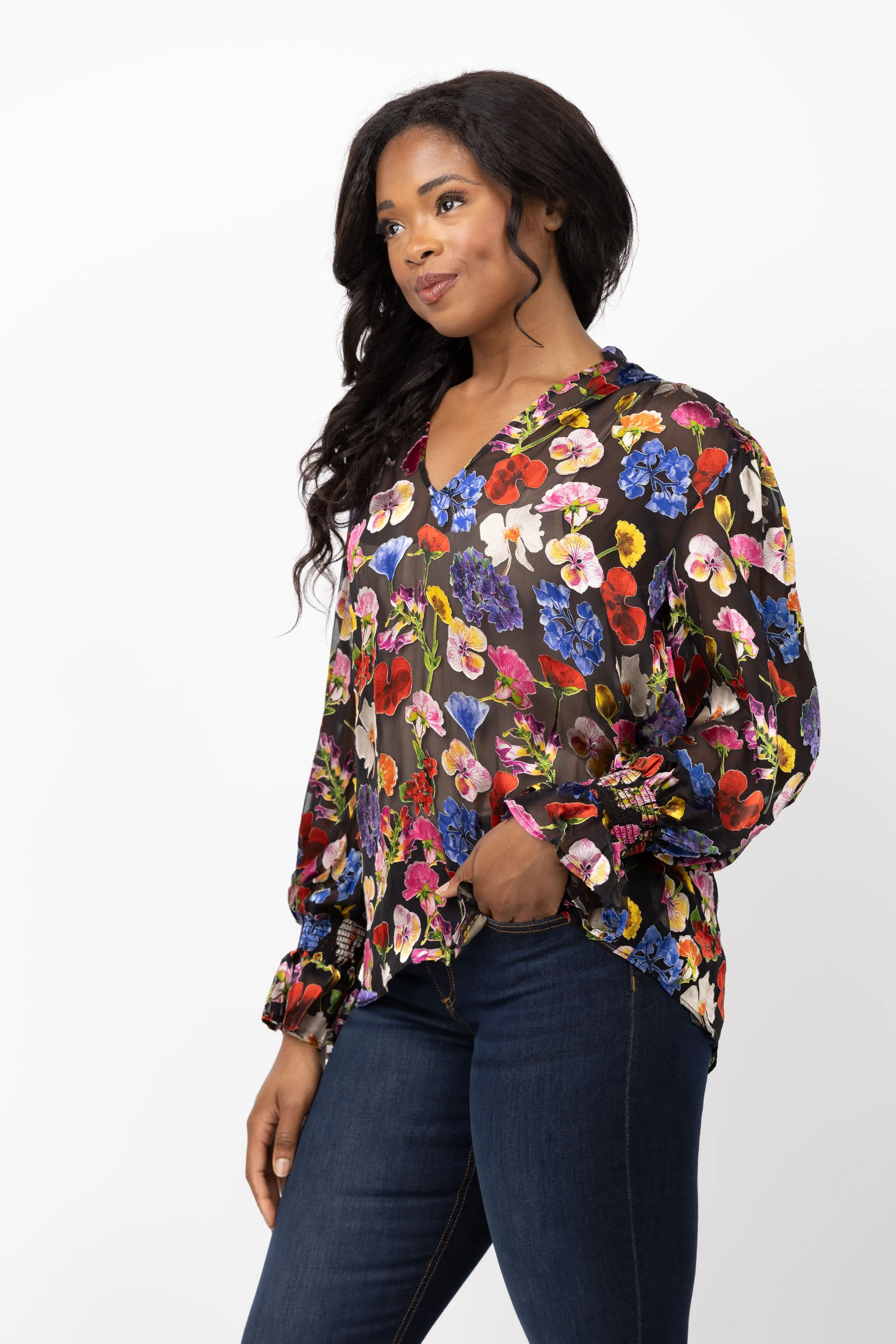 Alice & Olivia Onica Blouse in Timeless Blossom