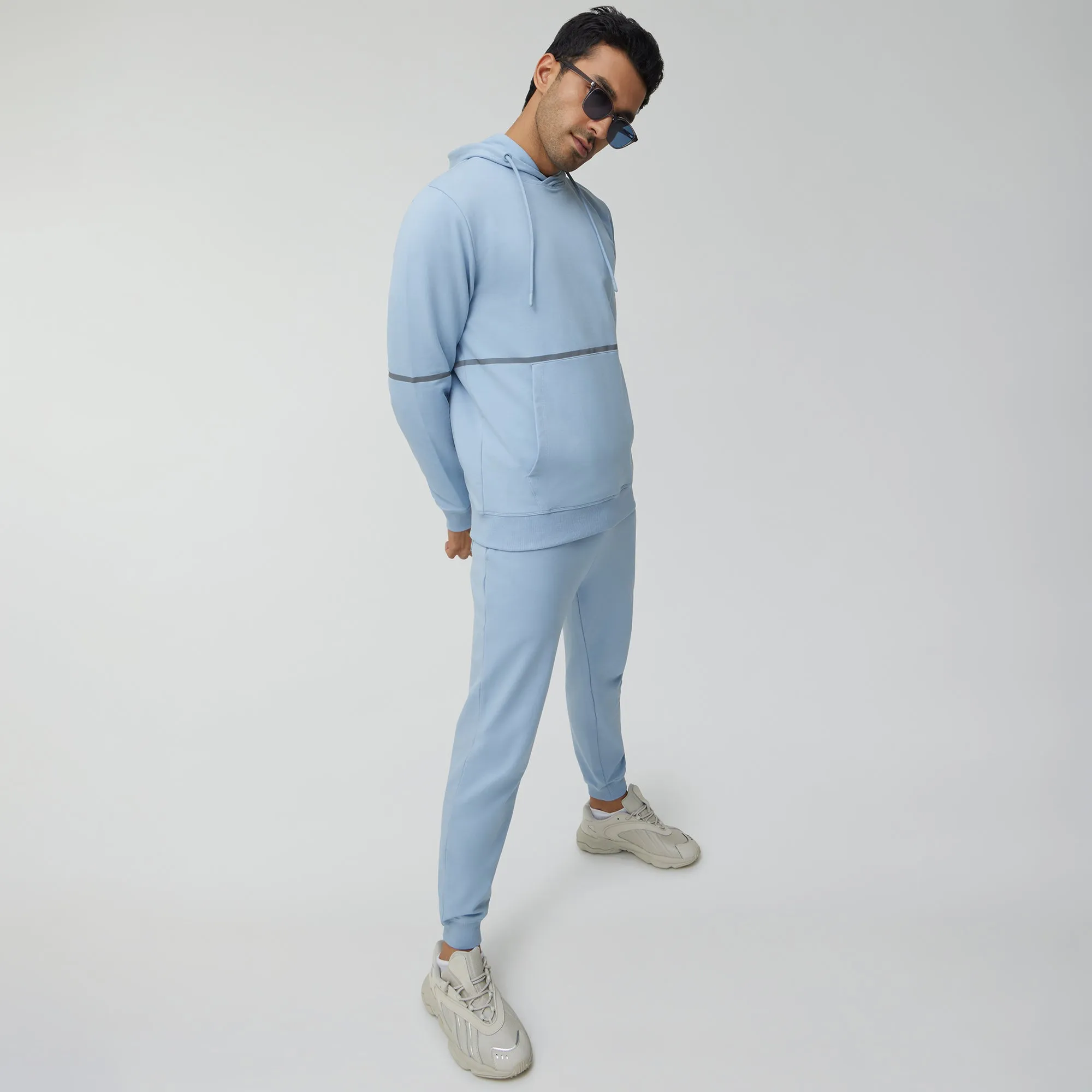 Ascent French Terry Cotton Blend Hoodie and Joggers Co-Ord Glacier Blue