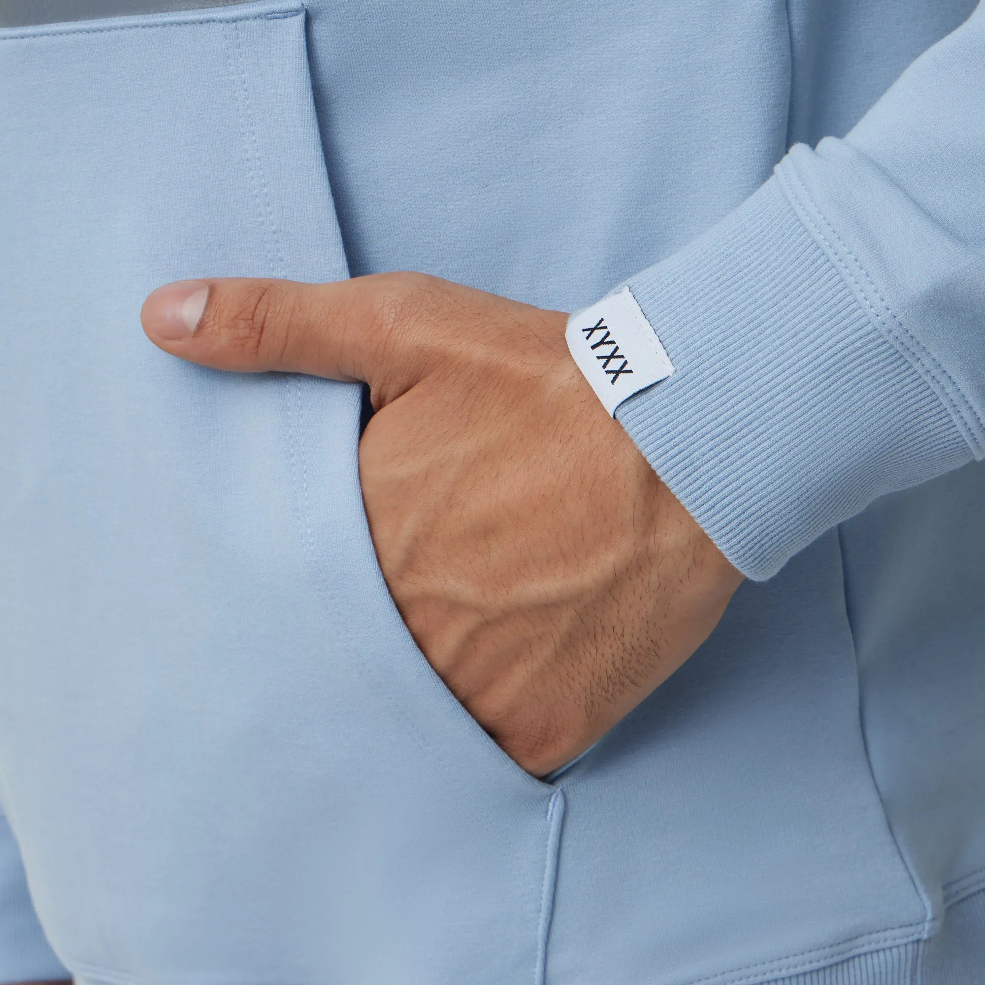 Ascent French Terry Cotton Blend Hoodie and Joggers Co-Ord Glacier Blue