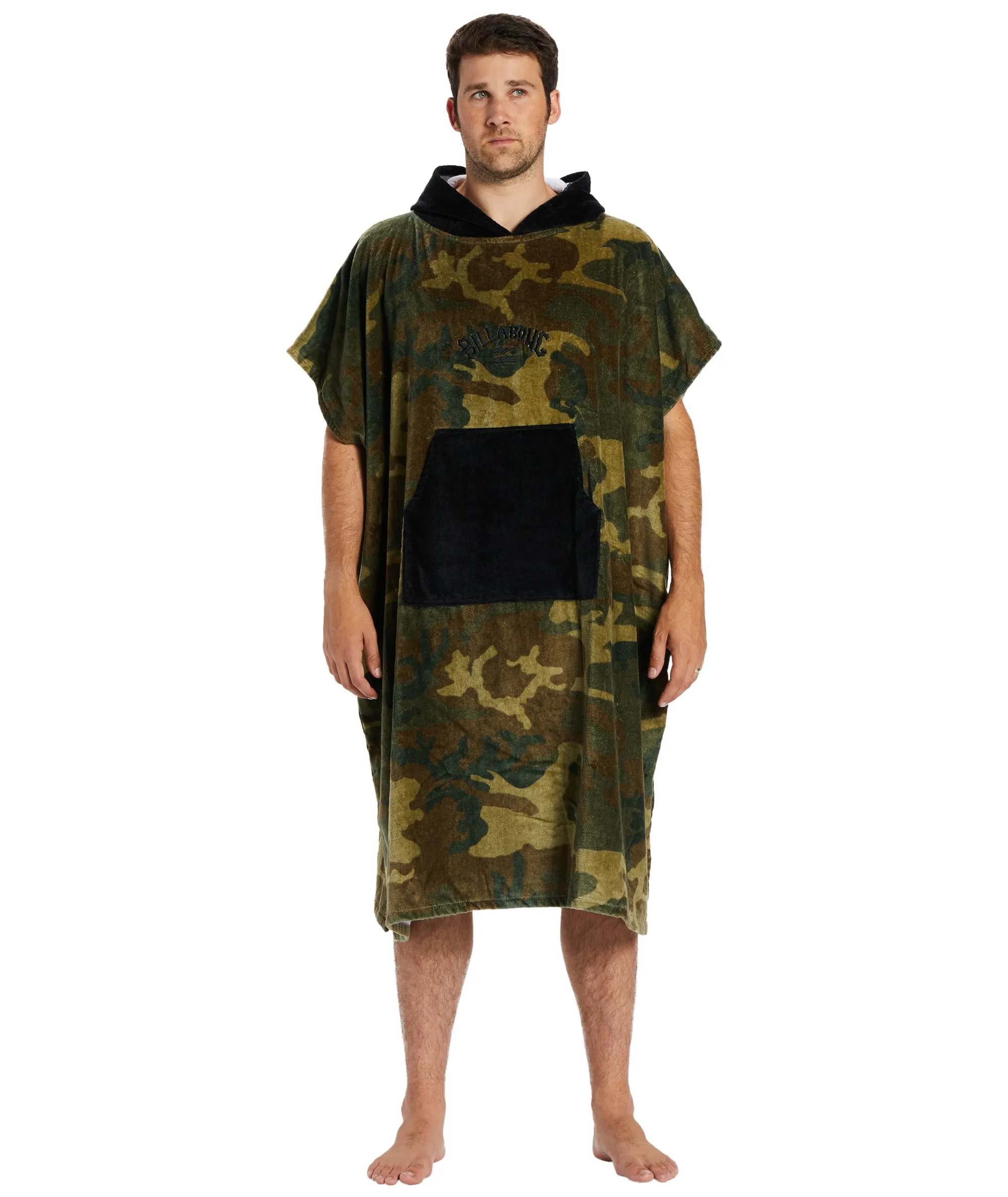 Billabong Mens Hooded Poncho-Camo
