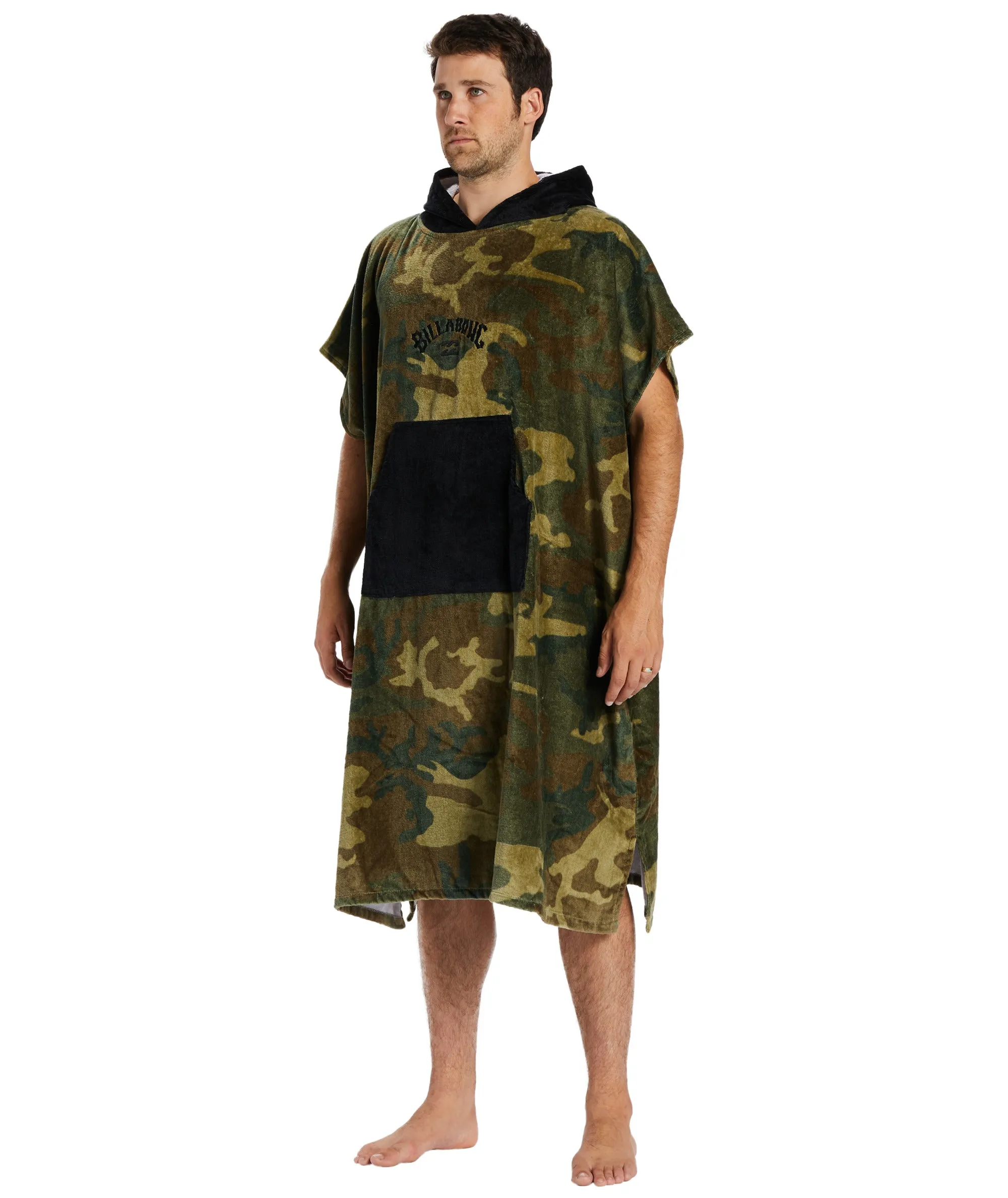 Billabong Mens Hooded Poncho-Camo