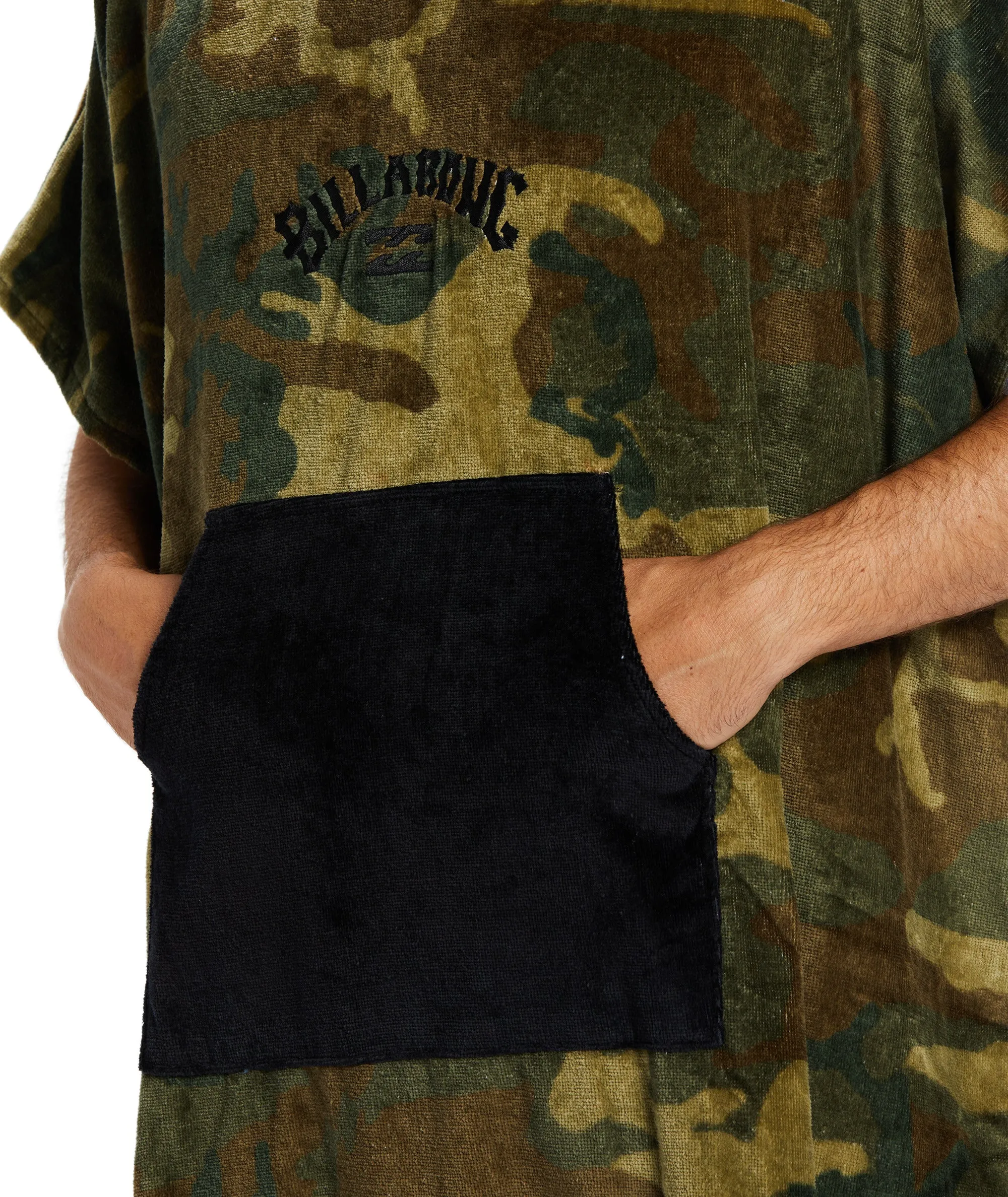 Billabong Mens Hooded Poncho-Camo