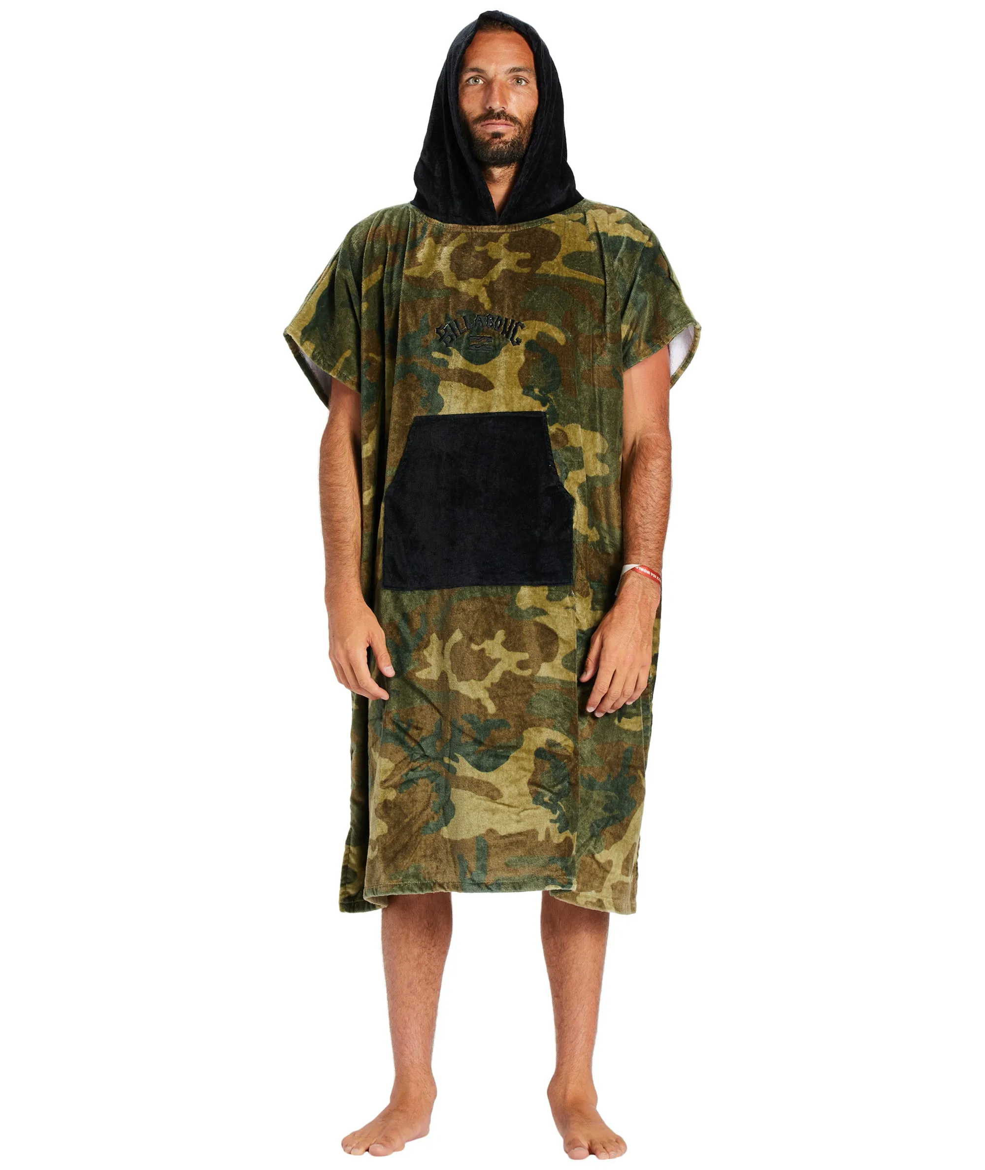 Billabong Mens Hooded Poncho-Camo