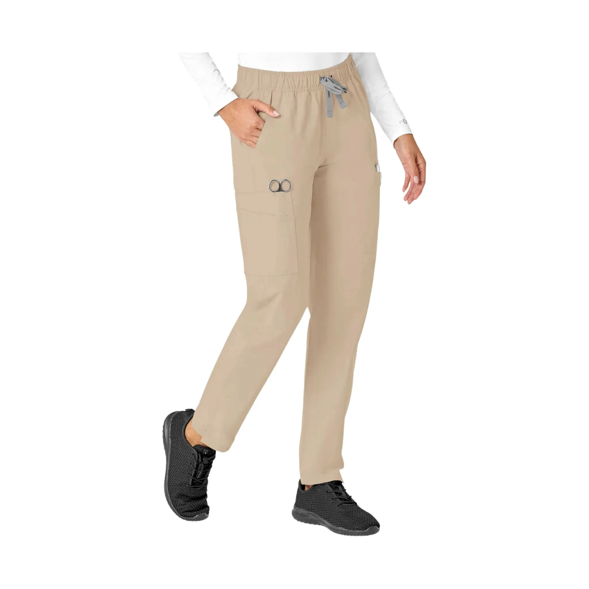 Carhartt Women's Force Modern Fit Straight Leg Scrub Pant - Khaki