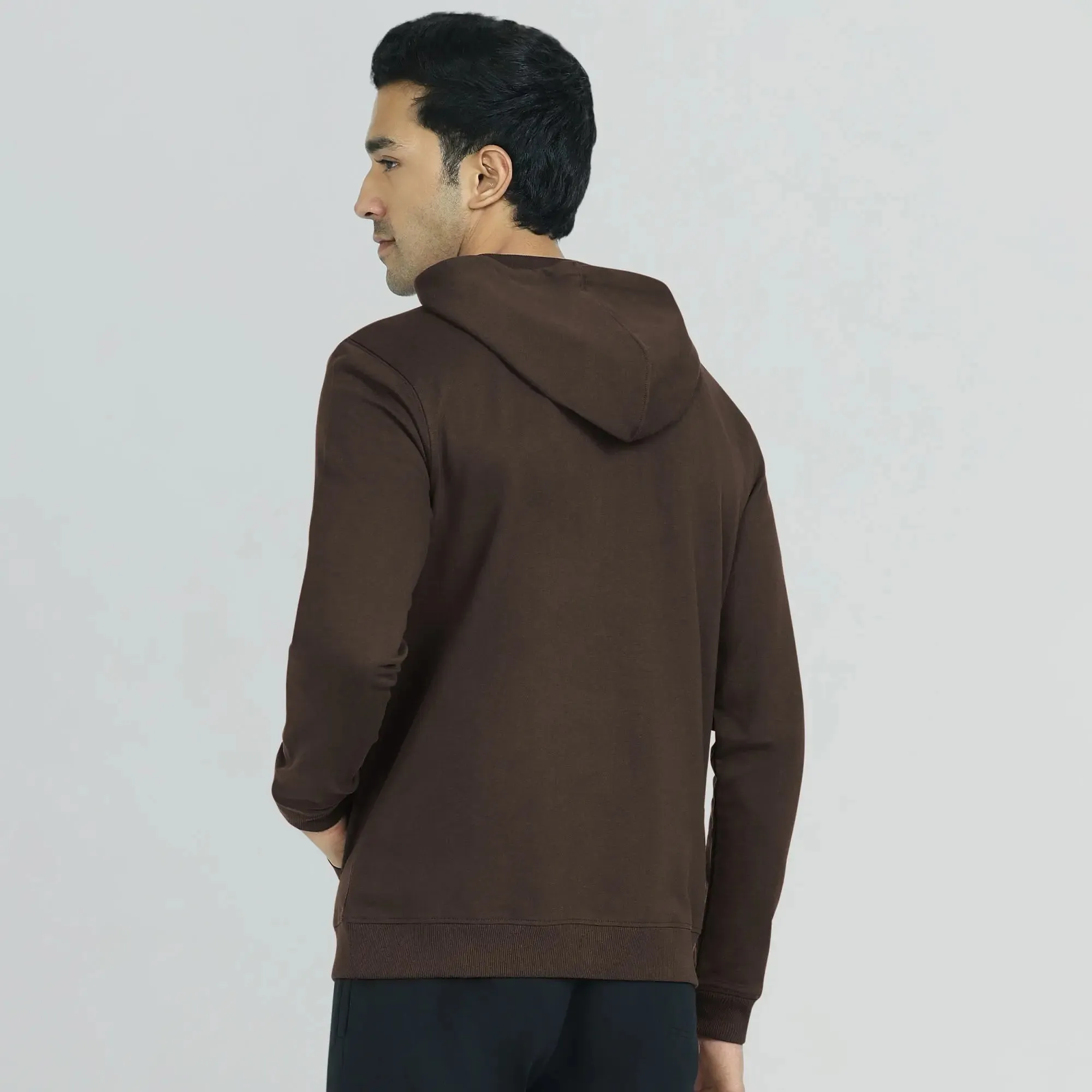 Cruze French Terry Cotton Hoodie Jackets Malt Brown