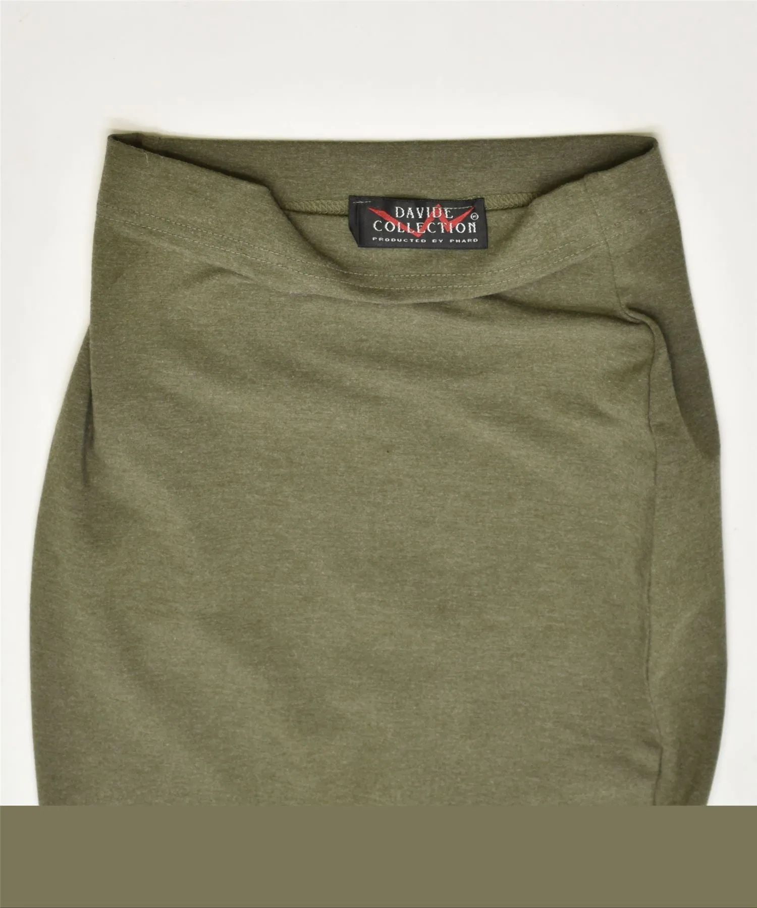 DAVIDE COLLECTION Womens Pencil Skirt W24 XS Khaki Viscose Vintage