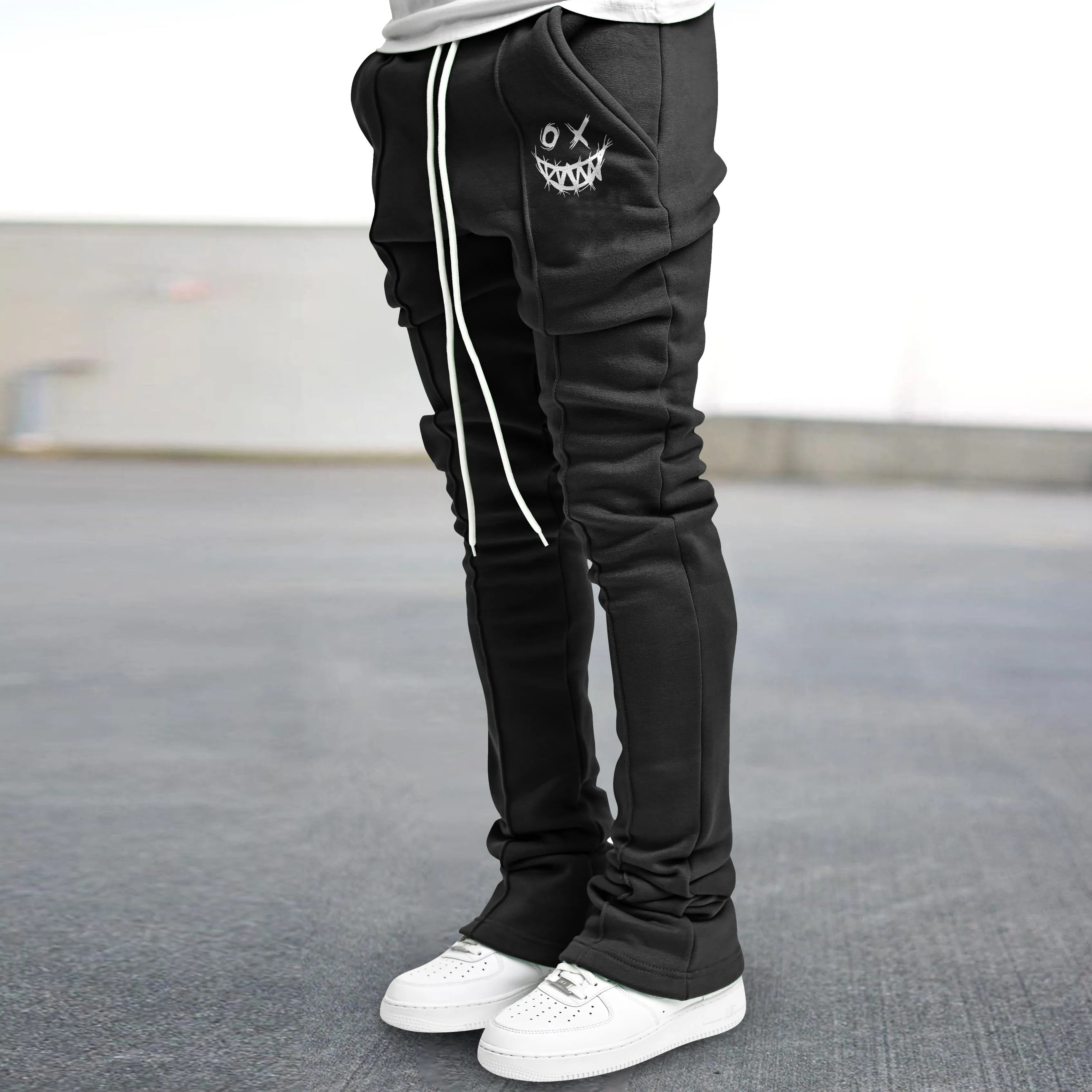 Hip-hop funny print fashion street flared pants