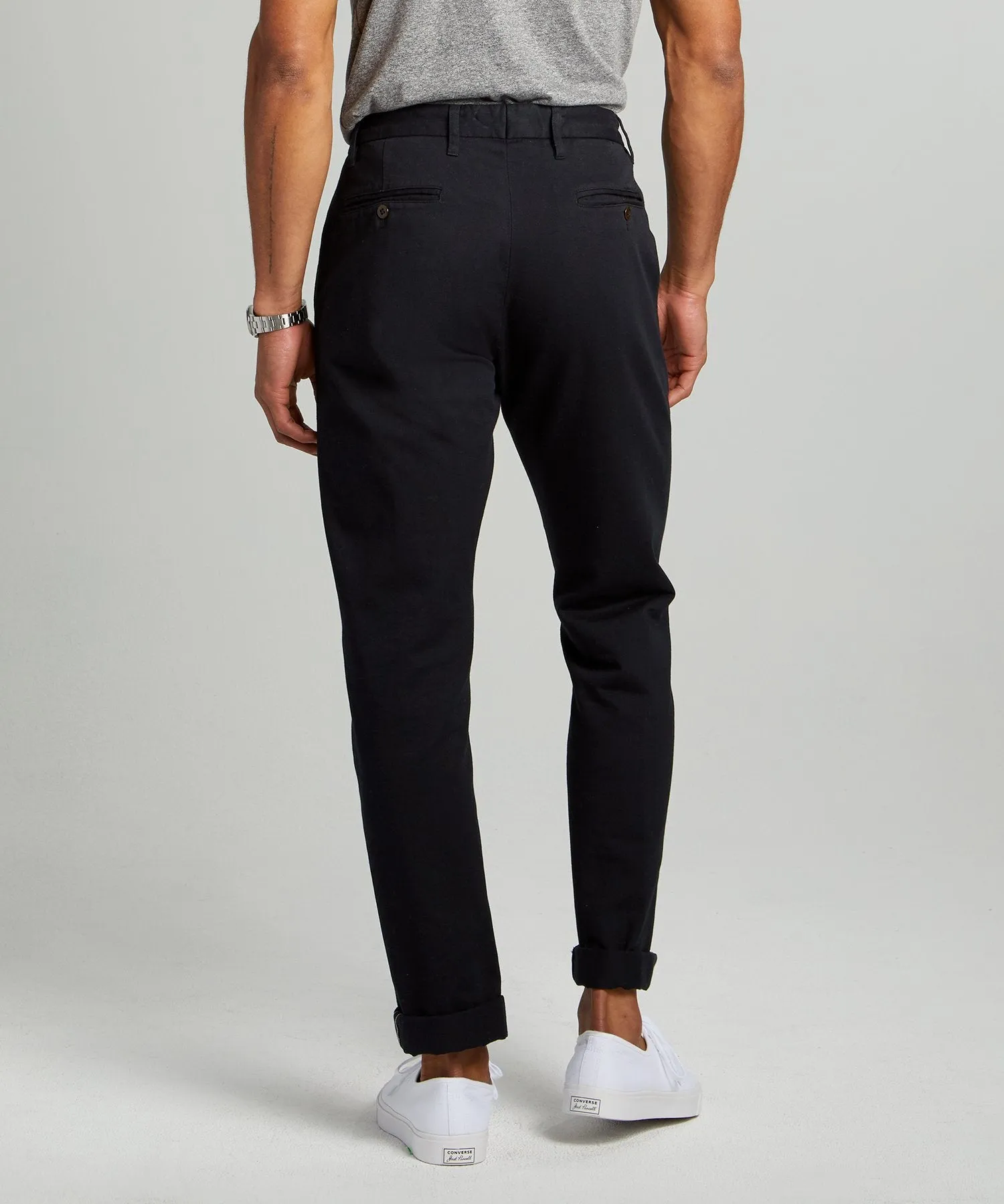 Japanese Garment Dyed Selvedge Chino in Midnight