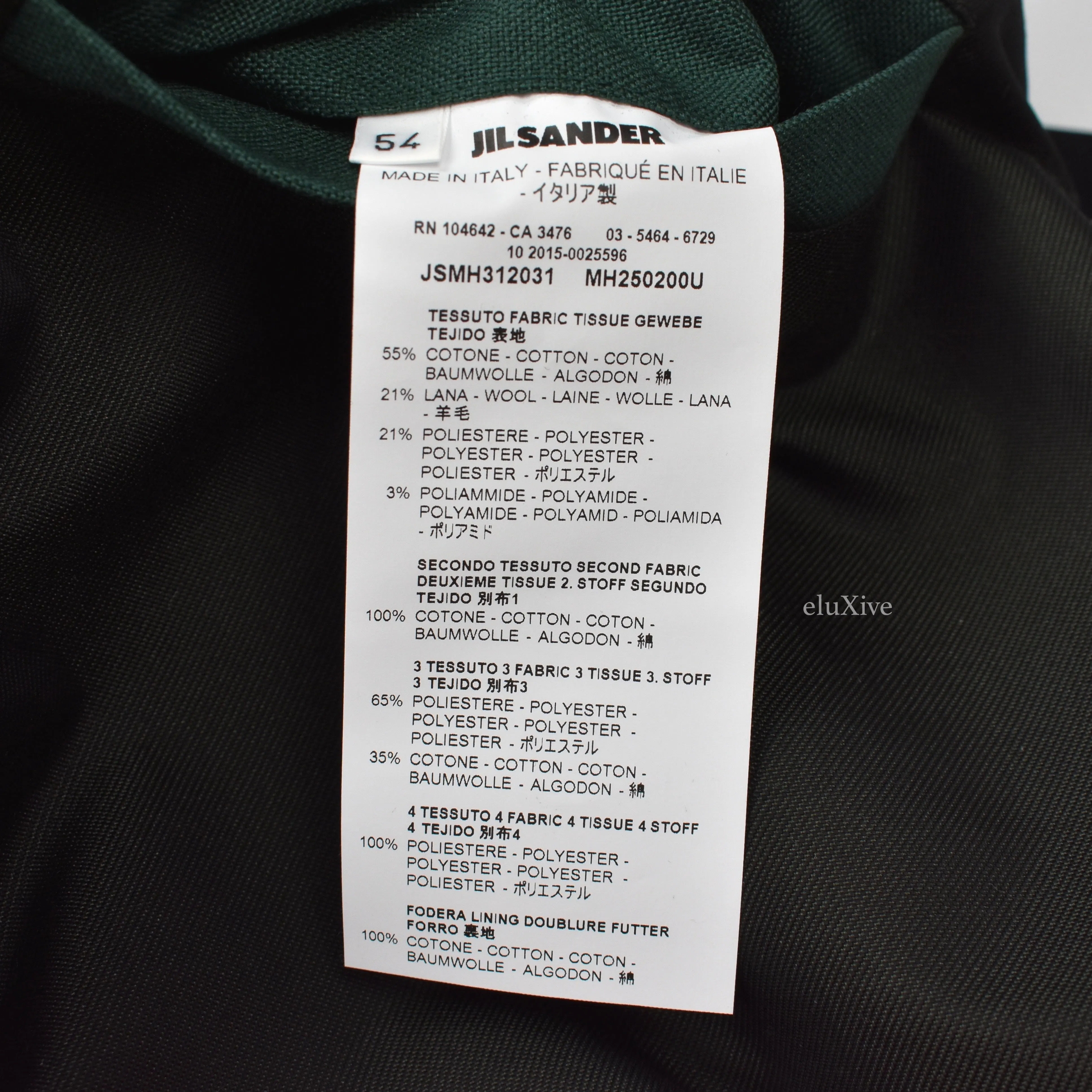 Jil Sander - Olive Patchwork Military Fabric Pants
