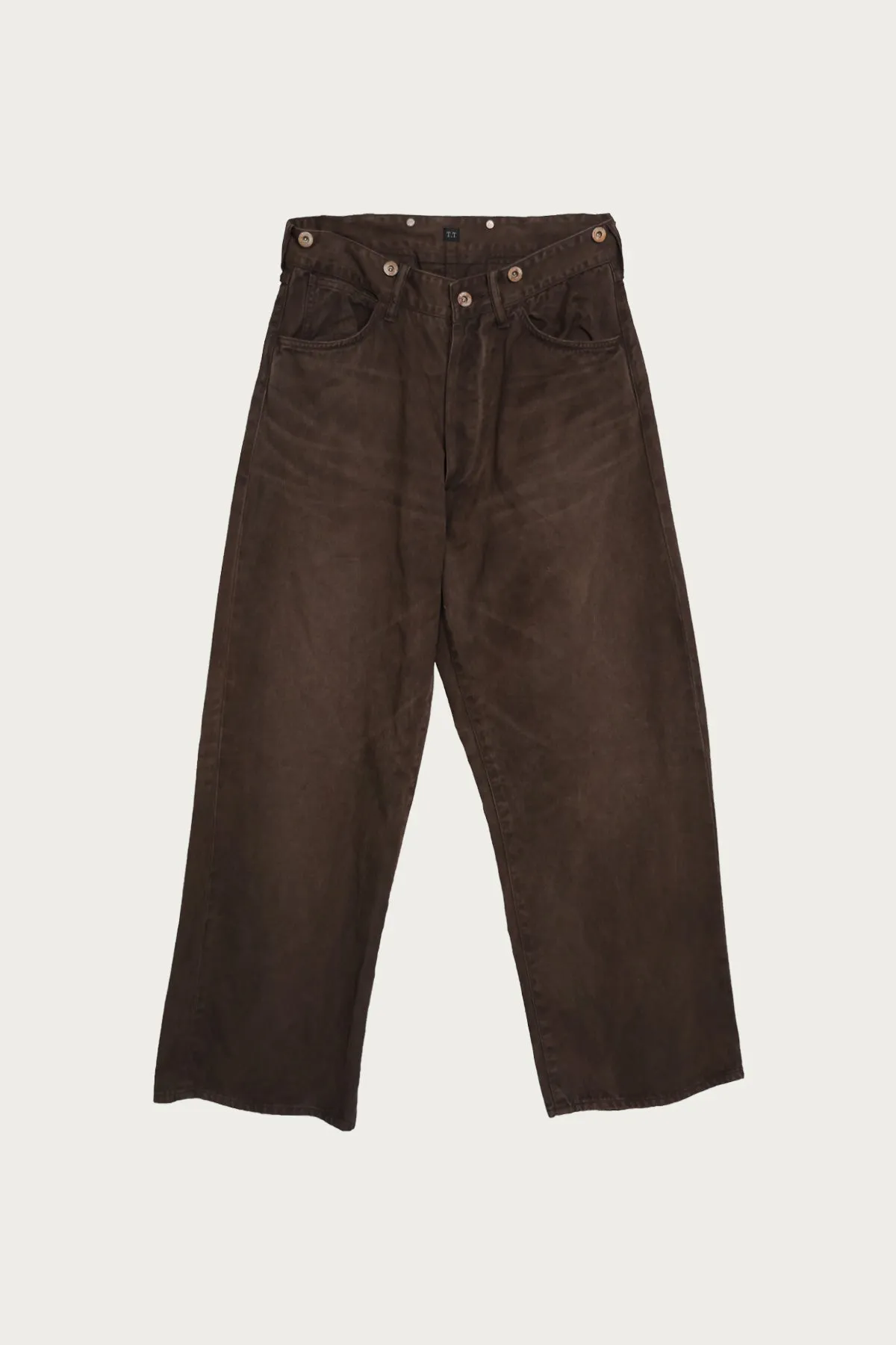 Lot.209 Buckle-Backed Trouser - Damaged Mud Dye