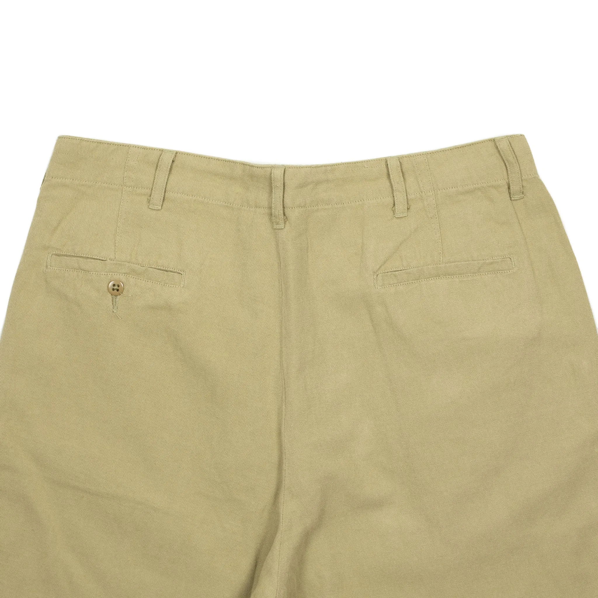 Military chino in camp khaki cotton and linen slub twill (restock)
