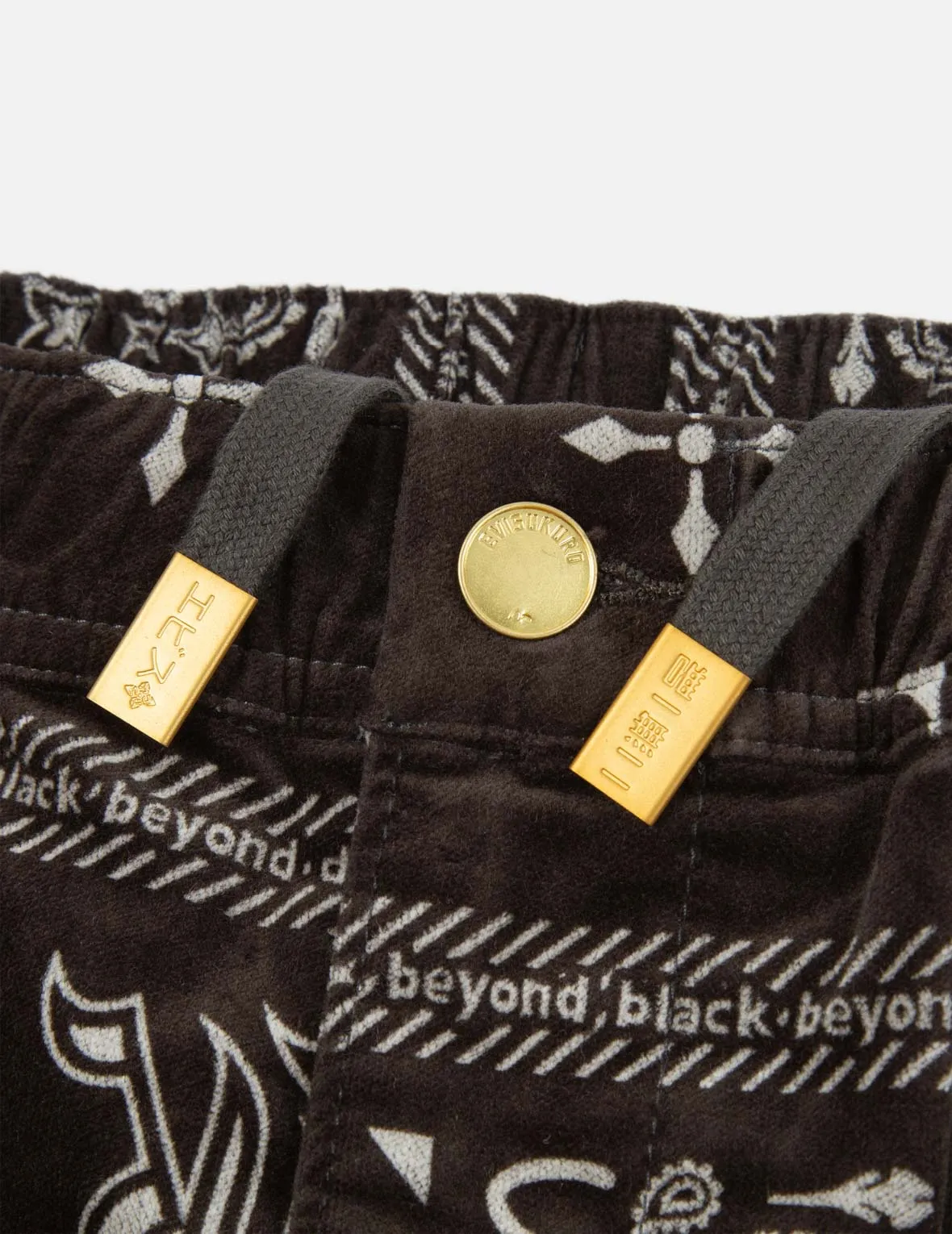 Monogram Paisley and Logo Print Velvet Joggers