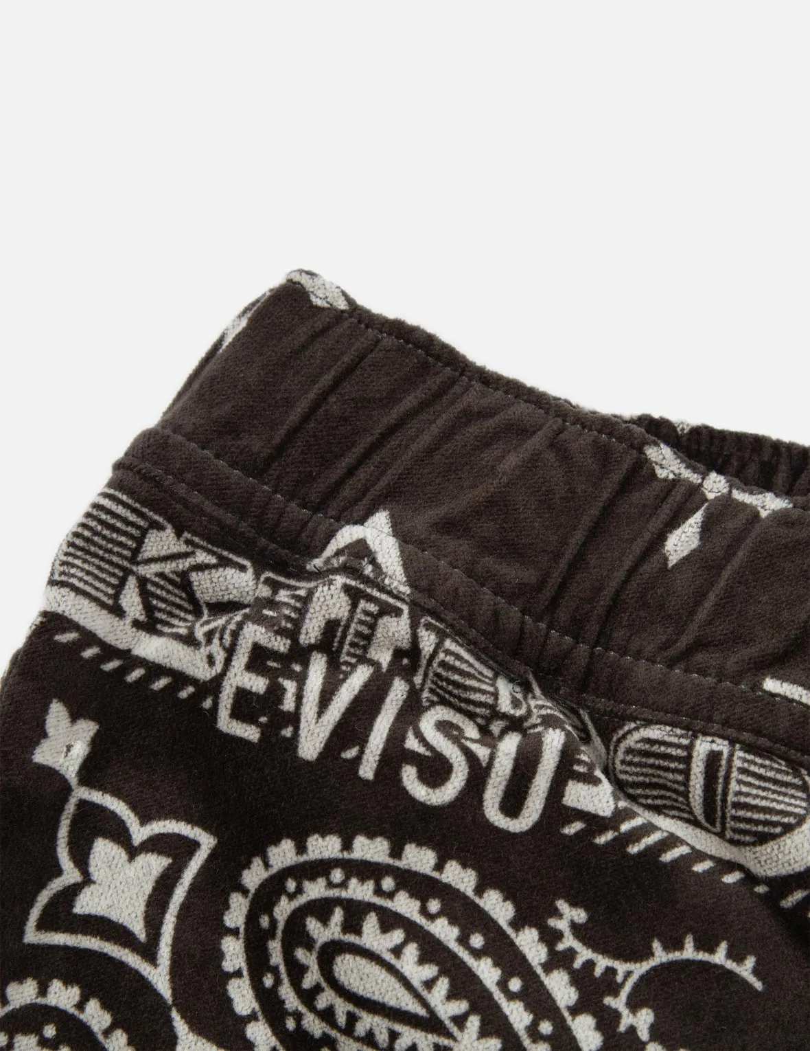 Monogram Paisley and Logo Print Velvet Joggers