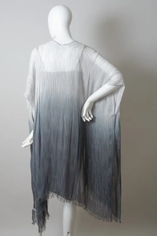 Ombre Vertical Multicolor Stitched Bohemian Kimono