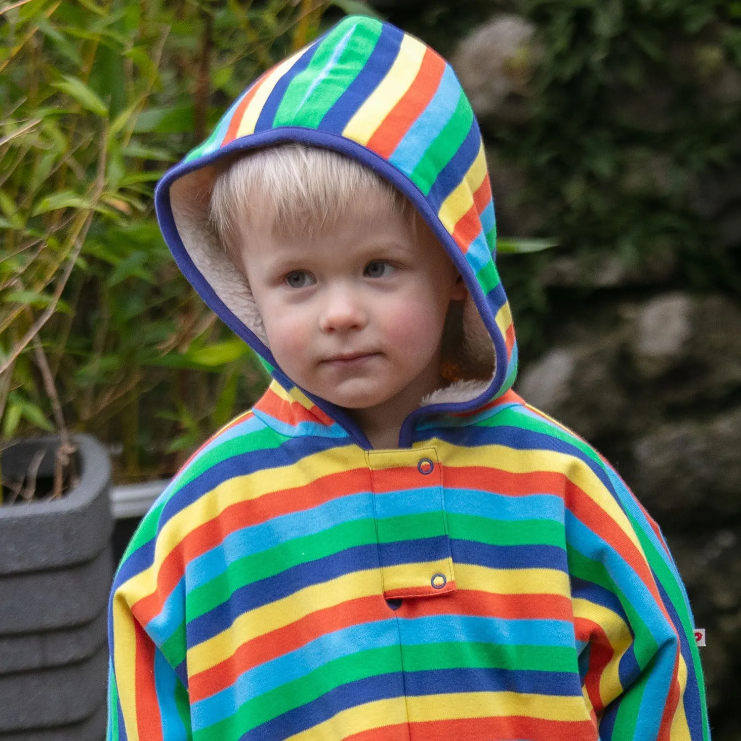 Poncho- rainbow stripe