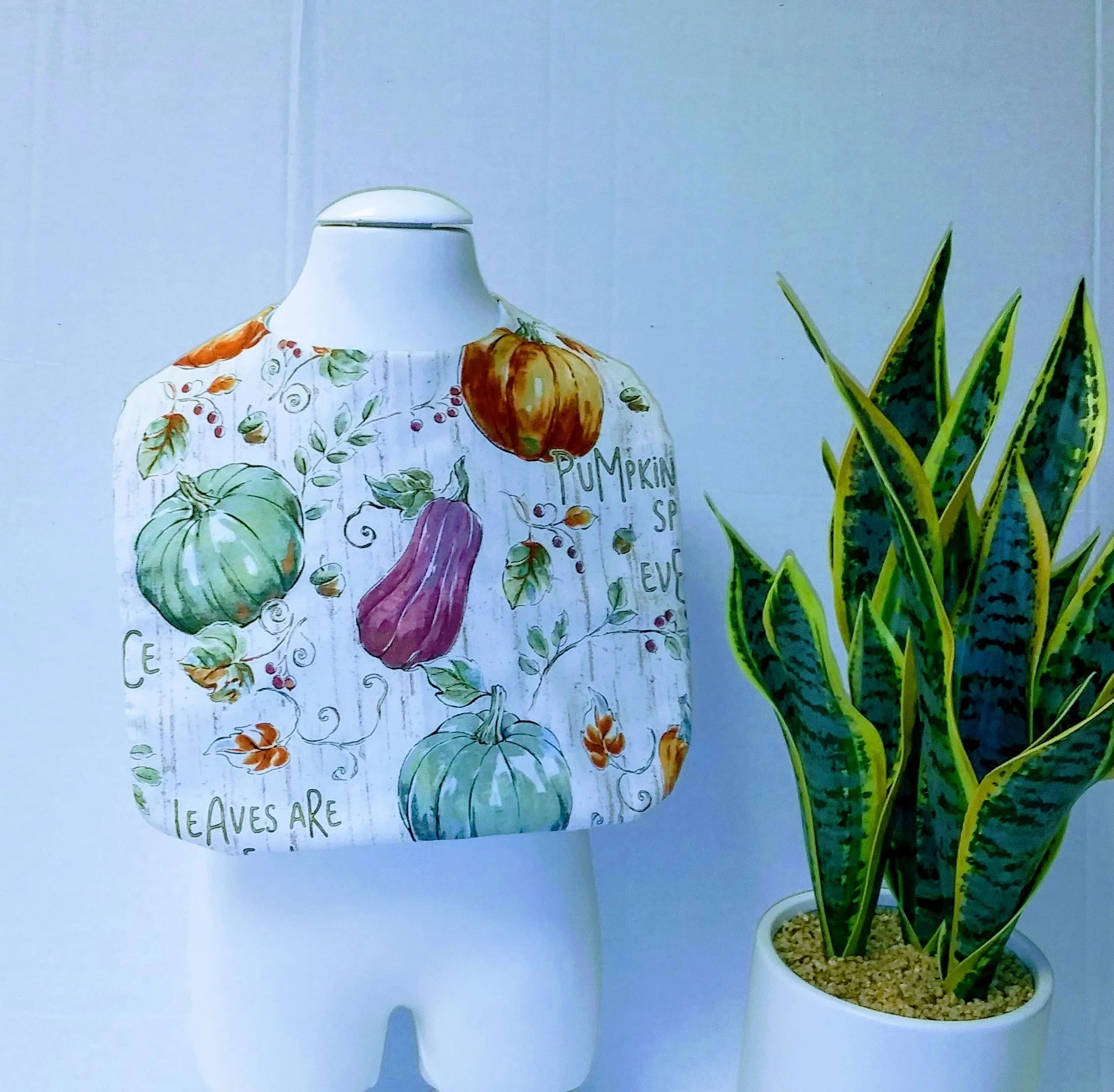 Pumpkin Baby Reversible Bib With Matching Burp Cloth Set