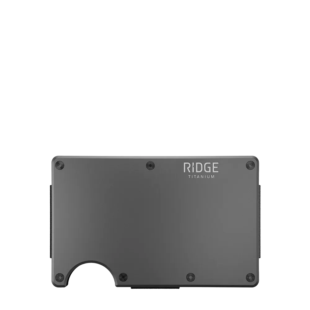 Ridge Wallet Titanium w/ Money Clip
