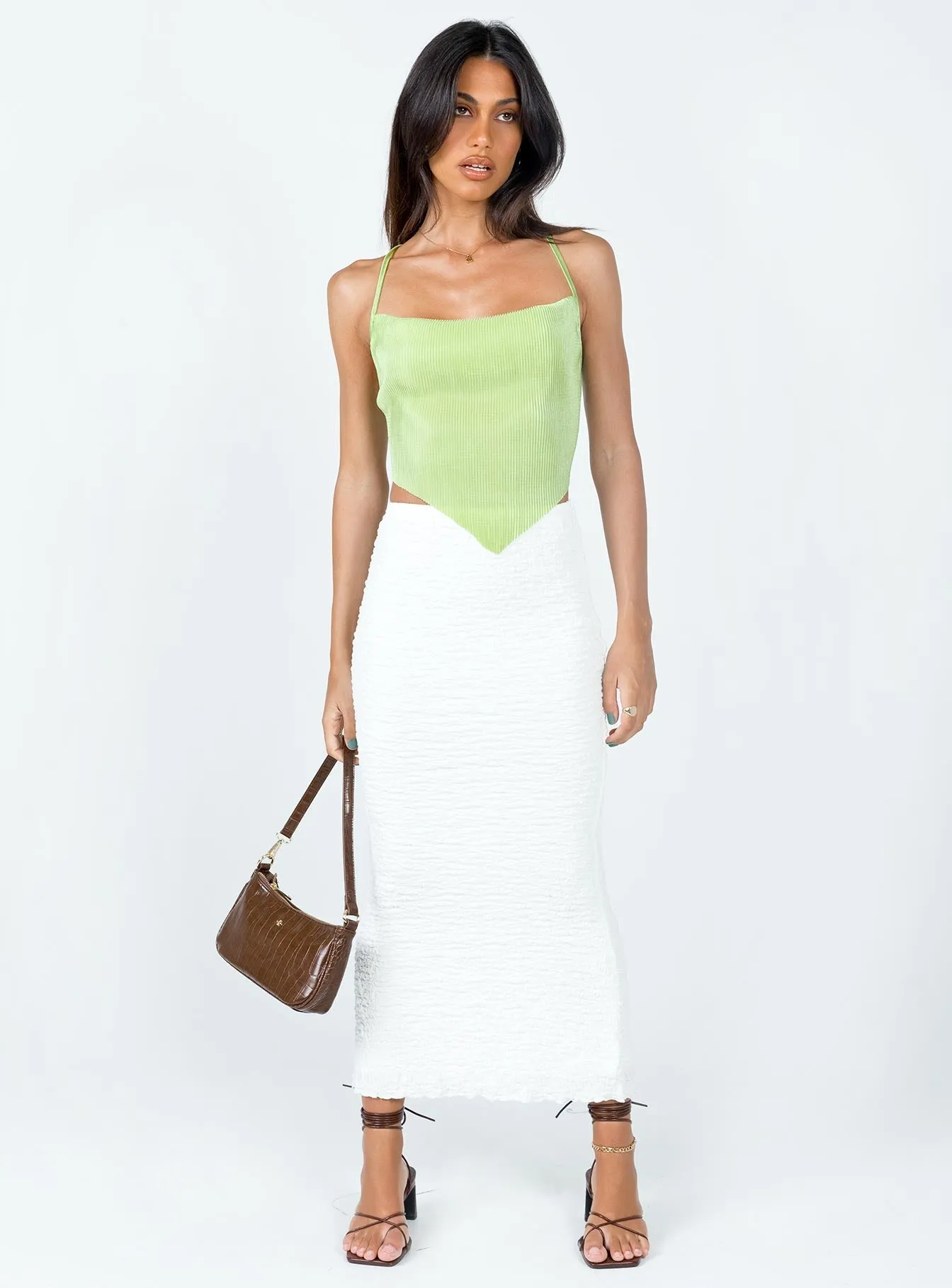 Rubes Midi Skirt White