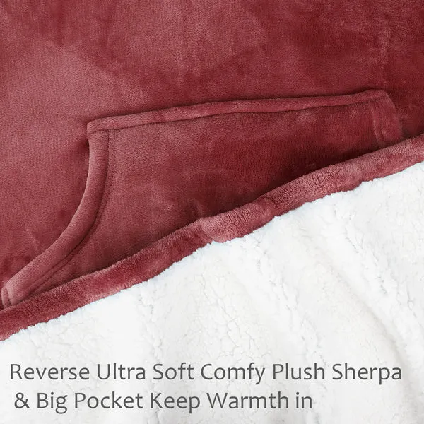 Sherpa Wearable Blanket Poncho