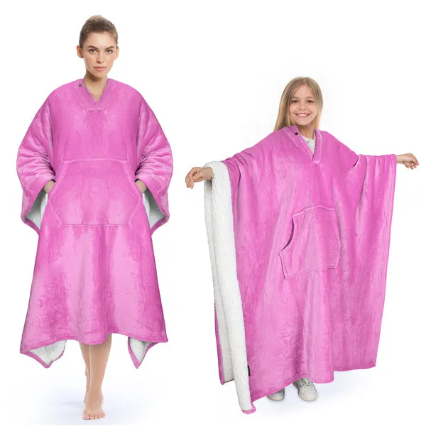 Sherpa Wearable Blanket Poncho