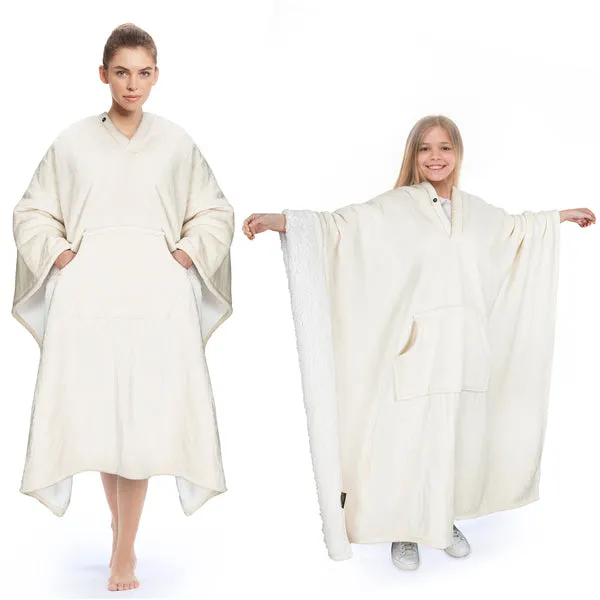 Sherpa Wearable Blanket Poncho