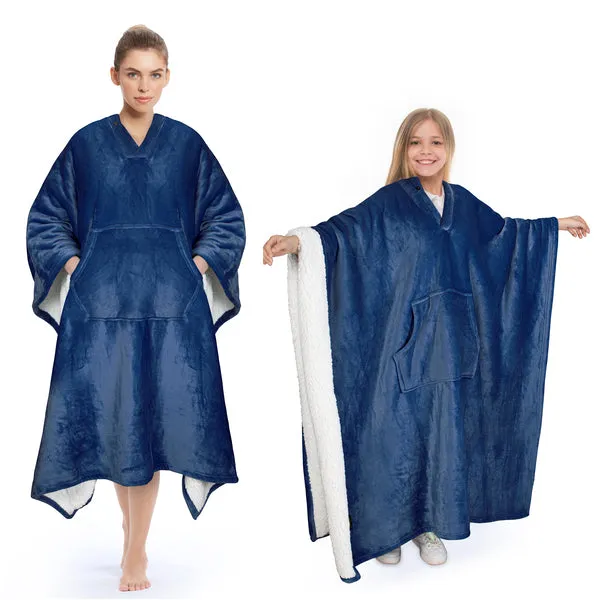 Sherpa Wearable Blanket Poncho