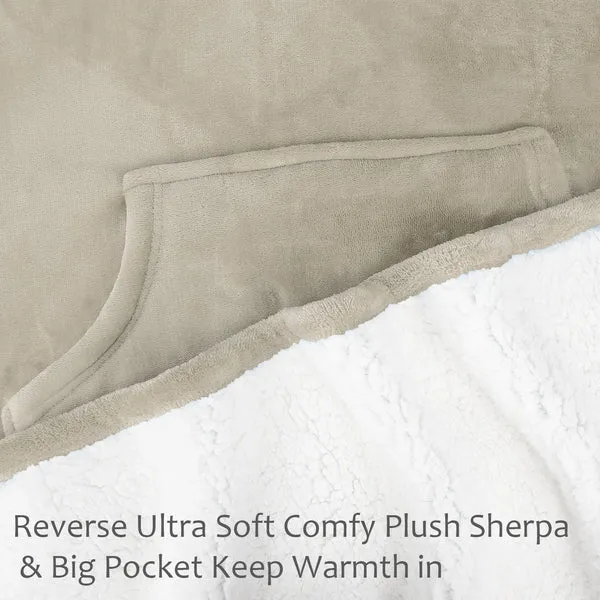 Sherpa Wearable Blanket Poncho