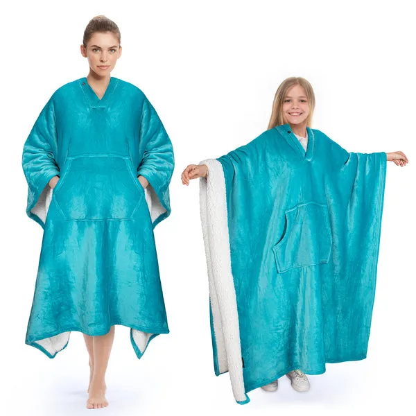 Sherpa Wearable Blanket Poncho