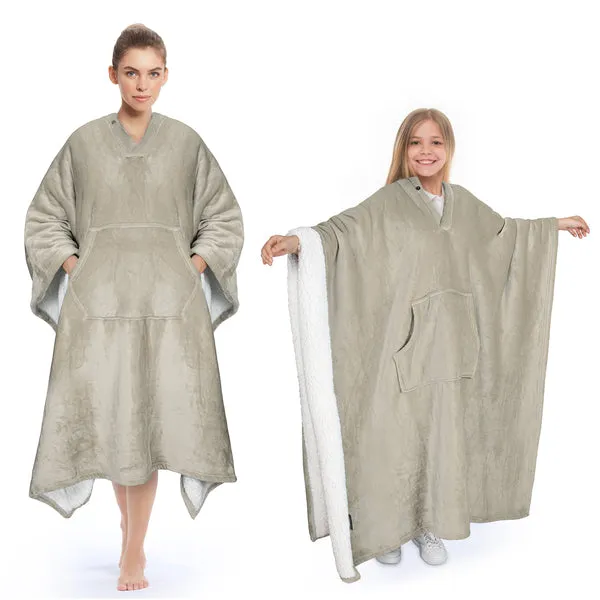Sherpa Wearable Blanket Poncho