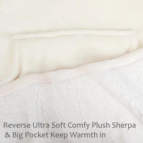 Sherpa Wearable Blanket Poncho