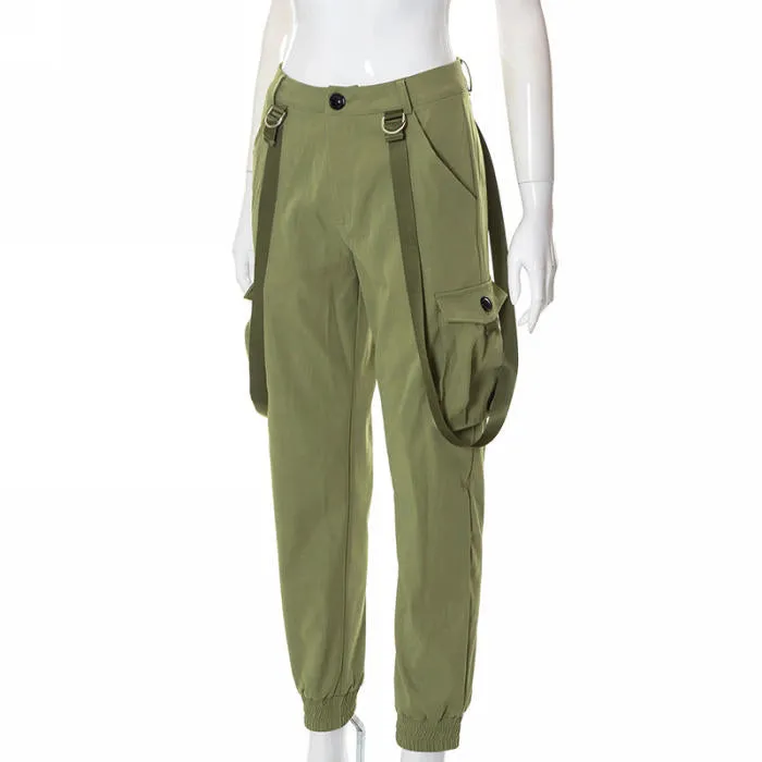 Suspender Cargo Pants