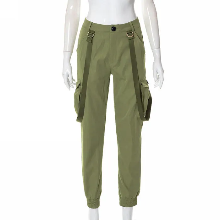 Suspender Cargo Pants