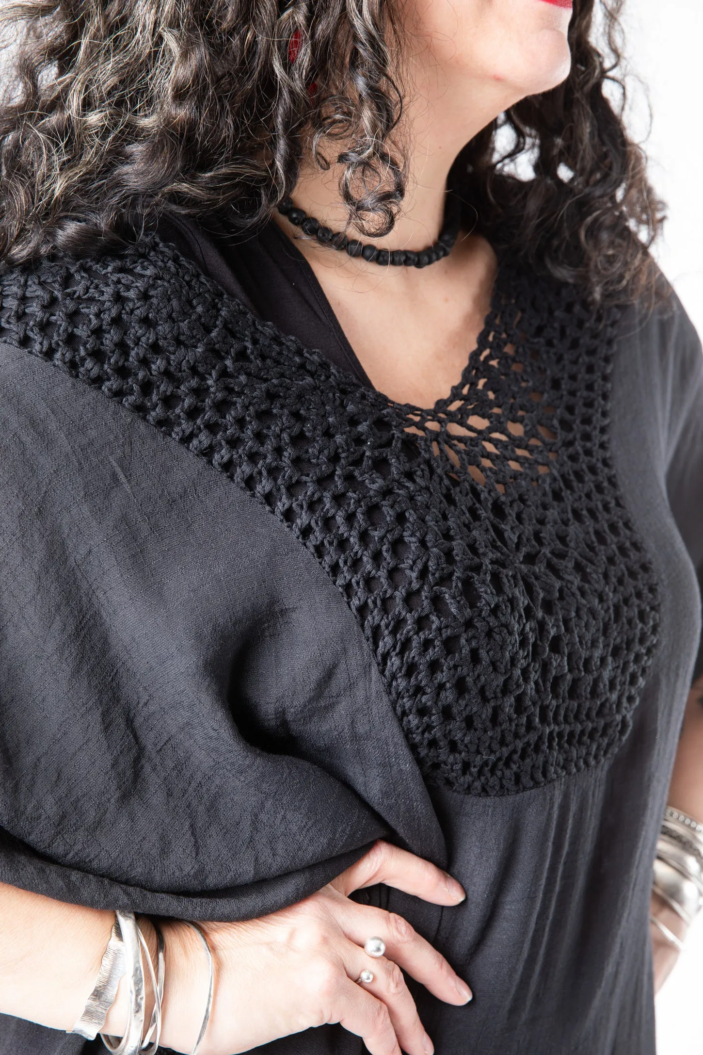 Tassel Crochet Poncho Top