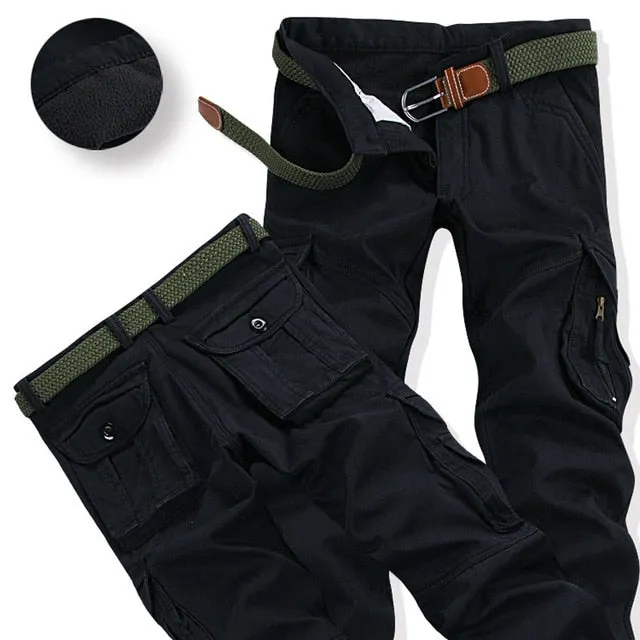 Thick Warm Cargo Travel Pants
