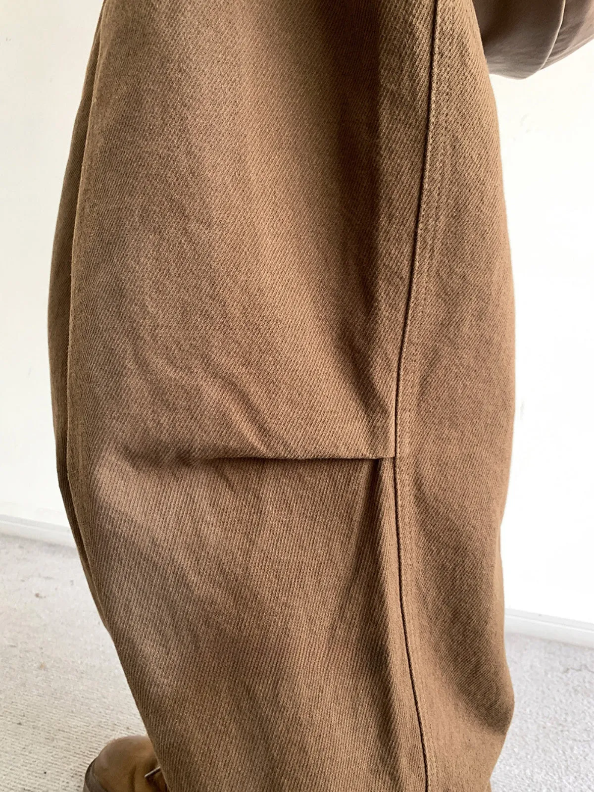 WLS Retro Brown Loose Trouser Pants