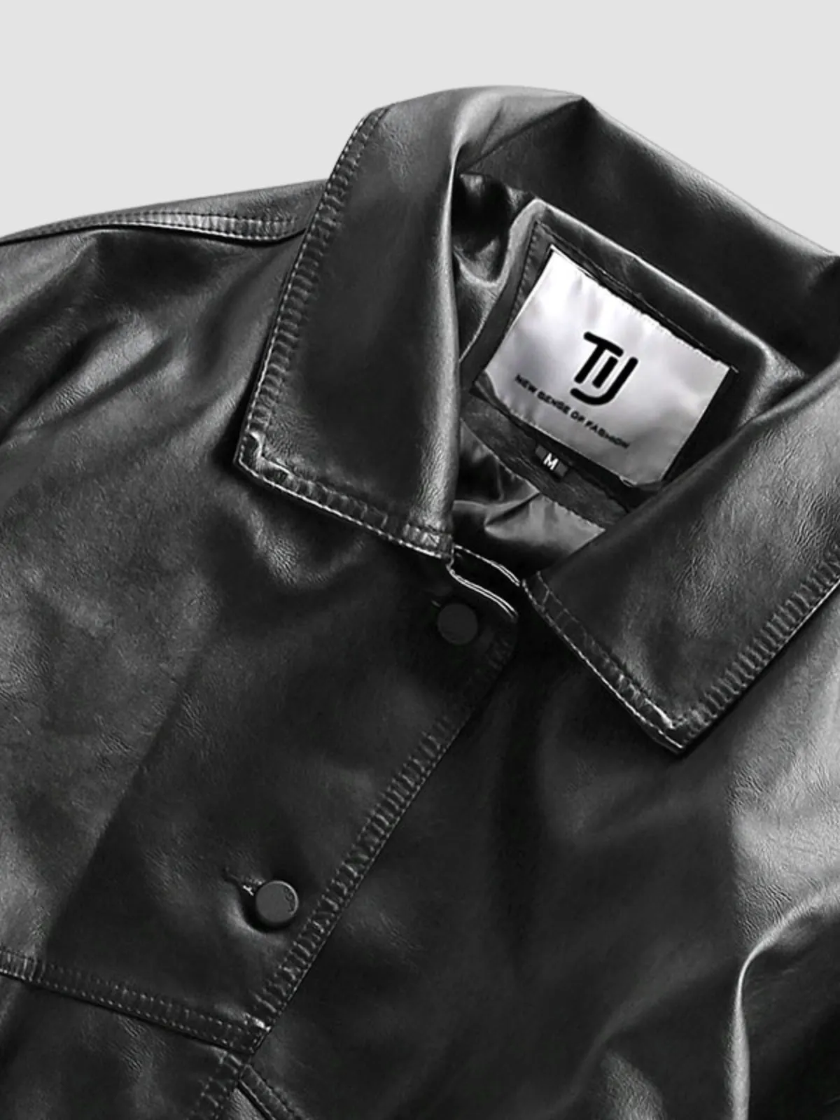 WLS Retro Loose Motorcycle Suit Embroidered Leather Jacket